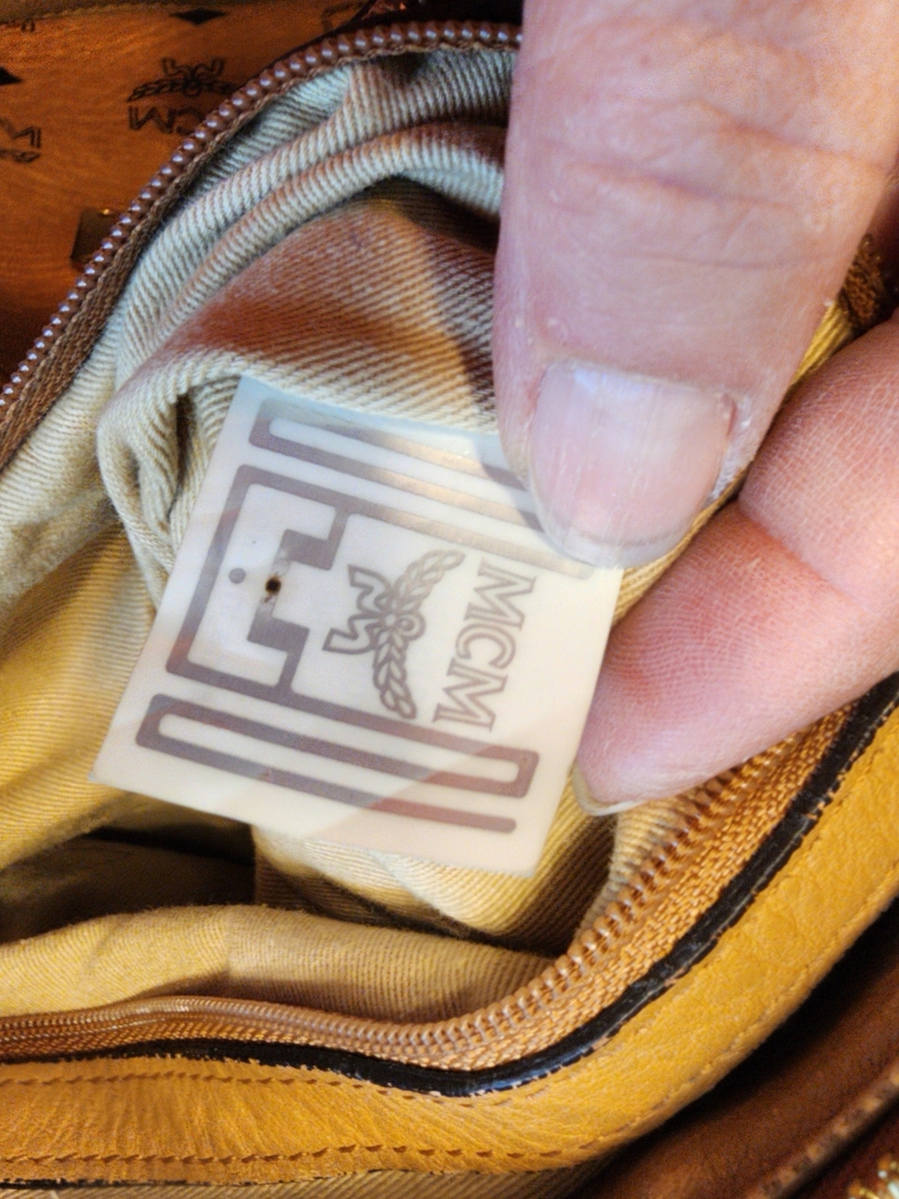 MCM Visetos Shoulder Bag in brown with a monogram print, gold-tone hardware - Picture 16 of 16